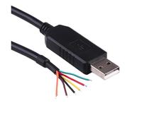 WUUXLIZMX Convertisseur USB vers série FTDI USB vers RS485 connecteur de convertisseur d'extrémité de Fil câble de brochage de câblage Compatible USB-RS485-WE-1800BT(Black Shell 6 Wires)