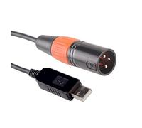 WUUXLIZMX Convertisseur USB vers série Industriel FTDI FT232RL USB vers DMX512 3P XLR mâle Femelle(1m,BLK USB to DMX Male)