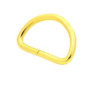 Wuuycoky Lot de 10 anneaux en D dorés Diamètre intérieur 3,2 cm