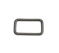 Wuuycoky Lot de 10 anneaux rectangulaires de 3,8 cm de longueur intérieure couleur pistolet sans soudure pour sangle, ceinture, boucle