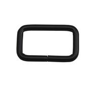 Wuuycoky Lot de 10 anneaux rectangulaires noirs de 3,2 cm de longueur intérieure sans soudure pour sangle, ceinture