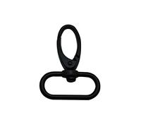 Wuuycoky Lot de 10 mousquetons pivotants noirs avec anneau ovale de 2,5 cm de diamètre intérieur