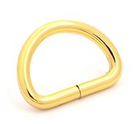 Wuuycoky Lot de 20 anneaux en D dorés de 2 cm de diamètre intérieur non soudés pour sangles de cerclage