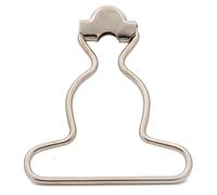 Wuuycoky Lot de 20 boucles de salopette en forme de gourde, 3,8 cm de large, pour barboteuses, bretelles, jupes, vêtements, couture, bricolage, argenté