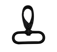 Wuuycoky Lot de 4 mousquetons pivotants noirs avec anneau ovale de 5,1 cm de diamètre intérieur