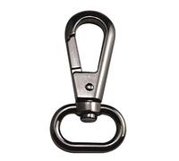 Wuuycoky Lot de 6 mousquetons ovales pivotants Couleur pistolet Diamètre intérieur 2 cm