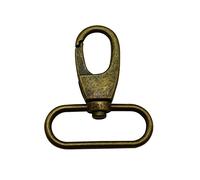 Wuuycoky Lot de 6 mousquetons ovales pivotants en bronze Diamètre intérieur 3,2 cm