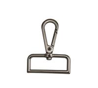 Wuuycoky Lot de 6 mousquetons pivotants avec anneau en D de couleur pistolet de 3,8 cm de diamètre intérieur