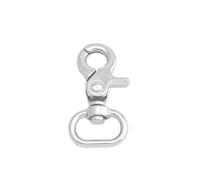 Wuuycoky Lot de 6 mousquetons pivotants ovales de diamètre intérieur Argenté 2 cm