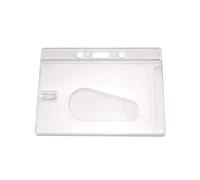 Wuuycoky Porte-badge et carte d’identification horizontal en plastique rigide transparent Quantité au choix
