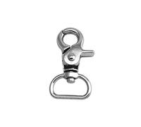 Wuuycoky Silvery D Bague Pince Boucle Homard fermoirs pivotant Snap Crochets, LEN:1.9",D ring inner Diam:0.8",10Pcs