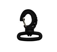 Wuuycoky Sourcingmap Lot de 6 fermoirs mousquetons ovales en plastique Noir Diamètre intérieur 3,8 cm