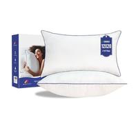 Wuuyuef Lot de 2 Coussins décoratifs rectangulaires pour intérieur et canapé, lit, 30,5 x 50,8 cm, Blanc