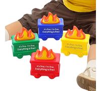 Wuvfojca Balle Anti-Stress,4 Balles Anti-Stress avec Impressions De Phrases Drôles De Poubelle - Accessoires de Bureau | pour Collègues Adultes Bureaux Maison Équipe Déplacements