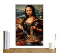 Wuvfojca Décorations Murales Drôles | Mona Lisa Humoristique 30x40 Cm,Tableaux Décoration Murale Pour Salon - Décoration pour Chambre Salon Cuisine Bureau