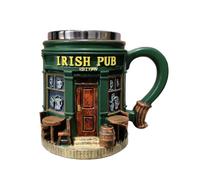 Wuvfojca Mugs Drôles - 300ml Nouveauté Résine 3D Rétro Décoration De Bureau - Tasses À Thé Décoratives De Pub Irlandais,Pour Hommes Et Femmes Saint-Patrick Anniversaire Noël Lait Bière Boisson Maison