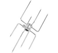 WUWENY Pince à viande pour tournebroche, double pince à viande en acier inoxydable, pour brochettes hexagonales de 12 mm, carrées de 8 à 10 mm et rondes de 13 mm