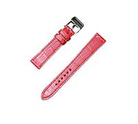 WUWMTUTCK Accessoires 16mm Bracelet en cuir de peau ceinture remplacement adapté for son montre Grain bambou rond(Red b without buckle)