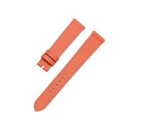 WUWMTUTCK Accessoires de montre, couche supérieure en cuir 20mm, ceinture adaptée for bracelets Hermes H Hour HH1.510/501, Texture relief(Orange 2,20mm)