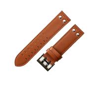 WUWMTUTCK Accessoires de montre en cuir respirant adaptés au bracelet de montre d'aviation kaki Hamilton H760250 20 22mm(Brown brown-Black,22mm)