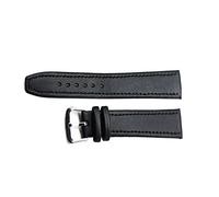 WUWMTUTCK Band de montre en cuir 18 mm 20 22 24 bande acier inoxydable Bracelet(Schwarz,22mm)
