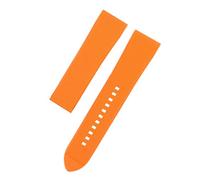 WUWMTUTCK Bande de montre en caoutchouc 20 mm 22 ajusté for Omega Fit for Seamaster 600 Speedmaster Planet Ajustement for les accessoires bracelet étanche silicone océanique(Orange no clasp,20mm)
