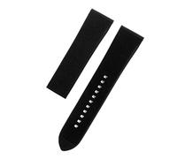 WUWMTUTCK Bande de montre en caoutchouc 20 mm 22 ajusté for Omega Fit for Seamaster 600 Speedmaster Planet Ajustement for les accessoires bracelet étanche silicone océanique(Black no clasp,20mm)