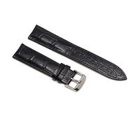 WUWMTUTCK Bandoues de montre en cuir 20 mm Straputterfly Bangle boucle acier Ajustement for Samsung Fit for Galaxy Watch Gear S3 for Frontier(Black Silver,24mm)