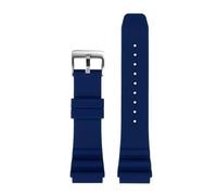 WUWMTUTCK Bracelet de montre en caoutchouc de Silicone 20 22mm hi-q souple noir bleu Orange rouge hommes Bracelet de montre adapté for CASIO MDV-106 MTP-VD01(Blue-S pin,22mm)