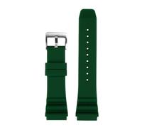 WUWMTUTCK Bracelet de montre en caoutchouc de Silicone 20 22mm hi-q souple noir bleu Orange rouge hommes Bracelet de montre adapté for CASIO MDV-106 MTP-VD01(Green-S pin,20mm)