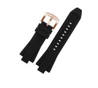 WUWMTUTCK Bracelet de montre en caoutchouc de Silicone 29*13mm Joint convexe noir Orange bleu hommes bracelet de montre adapté for MICHAEL adapté for KORS MK8184 8729 9020 8730 8761 8152(Black-RG pin)