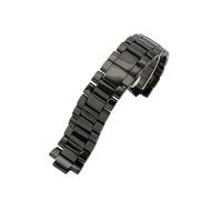 WUWMTUTCK Bracelet de montre en céramique 24mm, noir givré, adapté for Armani AR1451 AR1452 AR1400 AR1410 AR1421 AR1440, for accessoires(AR1421)