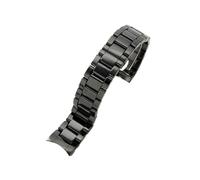 WUWMTUTCK Bracelet de montre en céramique 24mm, noir givré, adapté for Armani AR1451 AR1452 AR1400 AR1410 AR1421 AR1440, for accessoires(AR1440)