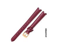 WUWMTUTCK Bracelet de montre en cuir for Interface Concave, adapté for la série GC Gucci YA14140 141501, respirant, respectueux de la peau, for femmes, 12x4 14x4mm(Red-GD-K12,14X4mm)