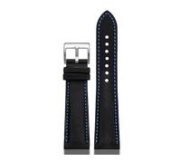 WUWMTUTCK Bracelet de montre en Nylon for fond Lea/ther, 20 21 22 24mm, for hommes, adapté for Tag Heuer F1, for la série Carrera Aquaracer(Black blue-S pin,22mm)