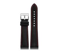 WUWMTUTCK Bracelet de montre en Nylon for fond Lea/ther, 20 21 22 24mm, for hommes, adapté for Tag Heuer F1, for la série Carrera Aquaracer(Black red-S pin,21mm)