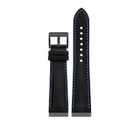 WUWMTUTCK Bracelet de montre en Nylon for fond Lea/ther, 20 21 22 24mm, for hommes, adapté for Tag Heuer F1, for la série Carrera Aquaracer(Black blue-B pin,20mm)