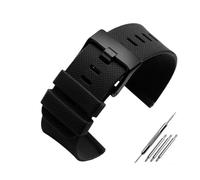 WUWMTUTCK Bracelet de montre en résine de caoutchouc de silicone 24 mm sport noir gris jaune bracelet de montre adapté for SUUNTO adapté for SPARTAN TRAVERSE ALPHA adapté for WOODLAND(B Black-B pin)