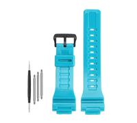 WUWMTUTCK Bracelet de montre en résine de caoutchouc et de Silicone, 18mm, brillant ou mat, for hommes et femmes, adapté for Casio, adapté for G-SHOCK DW-H5600 AQ-S810W AEQ-110(Bright blue-B)