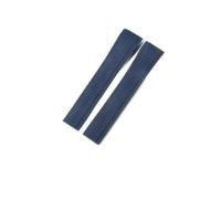 WUWMTUTCK Bracelet de montre en Silicone for bouche d'arc adapté for bracelets de montre pliants Patek Philippe Aquanaut5167A/5164 Grenade 21mm(Blue-No buckle)