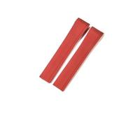 WUWMTUTCK Bracelet de montre en Silicone for bouche d'arc adapté for bracelets de montre pliants Patek Philippe Aquanaut5167A/5164 Grenade 21mm(Red-No buckle)