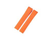 WUWMTUTCK Bracelet de montre en Silicone for bouche d'arc adapté for bracelets de montre pliants Patek Philippe Aquanaut5167A/5164 Grenade 21mm(Orange-No buckle)