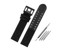 WUWMTUTCK Bracelet de montre en toile de Nylon 20 22, noir marron armée vert lea/ther bas, bracelet de montre for hommes adapté for Hamilton Khaki Field(Black-B pin,20mm)