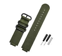 WUWMTUTCK Bracelet de montre en toile de Nylon for hommes, 24x16mm, Interface convexe, noir, vert armée, bleu, adapté for Timex ADVENTURE T2N721 T2N720 TW2T76500(Army green-B pin)