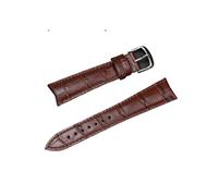 WUWMTUTCK Bracelet de montre for extrémité incurvée, adapté au Ulysse Nardin, classique, couche supérieure en cuir, concis, noir et marron(Brown)