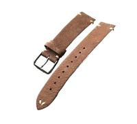 WUWMTUTCK Bracelet en cuir ultra-fin fait for la main 18 19 20 21 22MM Vieux bracelet souple vintage, Bracelet for hommes, style vintage(Brown B,20mm)