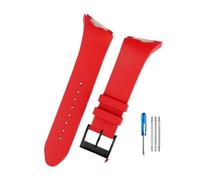 WUWMTUTCK Bracelets de montre en caoutchouc for Interface Oblique, 25mm, adaptés for Hamilton Adventure Elvis Presley Black Man H24655331 H24615331(Red-Black)