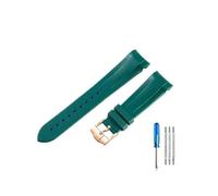 WUWMTUTCK Bracelets de montre en Silicone haut de gamme, adaptés au Tudor 1958 Black Bay Bronze, petite fleur en cuivre, série petite fleur rouge, 22mm(Green-RS-K13)