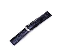 WUWMTUTCK Bracelets de montres noirs bracelets en cuir bandes surveillance 12 mm 14 16 18 20 22 accessoires ceinture unisexe bande(Schwarz,16mm)