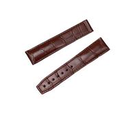 WUWMTUTCK Ceinture de montre en cuir, 20mm 21mm, adaptée au chef-d 'œuvre For Maurice Lacroix LES CLASSIQUES PONTOS, bracelet(Brown bamboo texture,20mm)